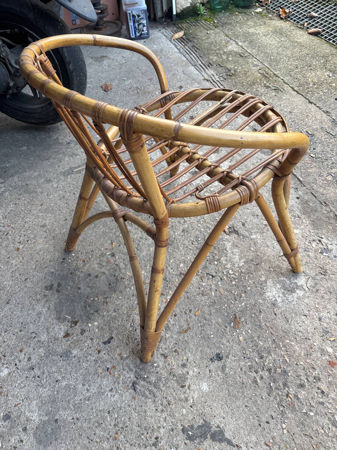Vintage rattan armchair