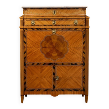 Secretary from the Louis XVI era in precious wood marquetry.