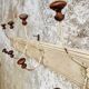 Antique wall coat rack 120 cm French