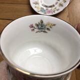 Tea set (6 cups and saucers, a large plate, a milk jug and a sugar jug)