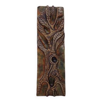 Studio Ceramic Wall Plaque by Gerhard Liebenthron, Germany, 1983