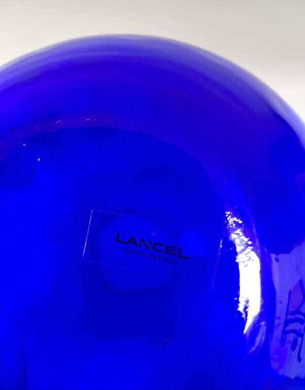Vase en Cristal Bleu Lancel