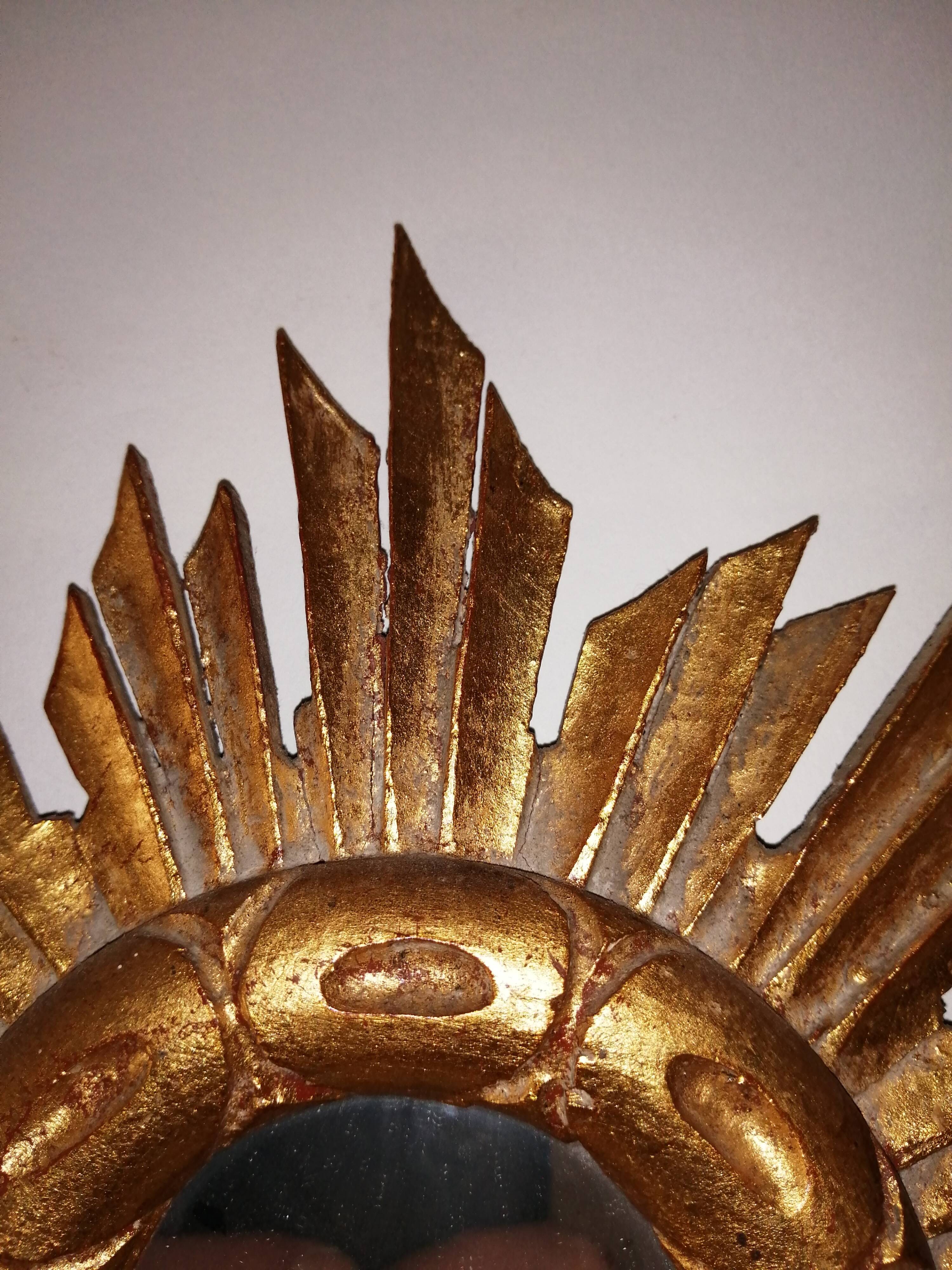 Mirror sun gilded wood 1930