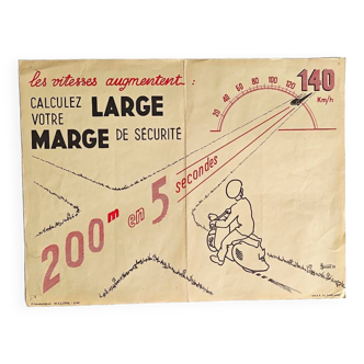 1963 Affiche de sécurité SNCF