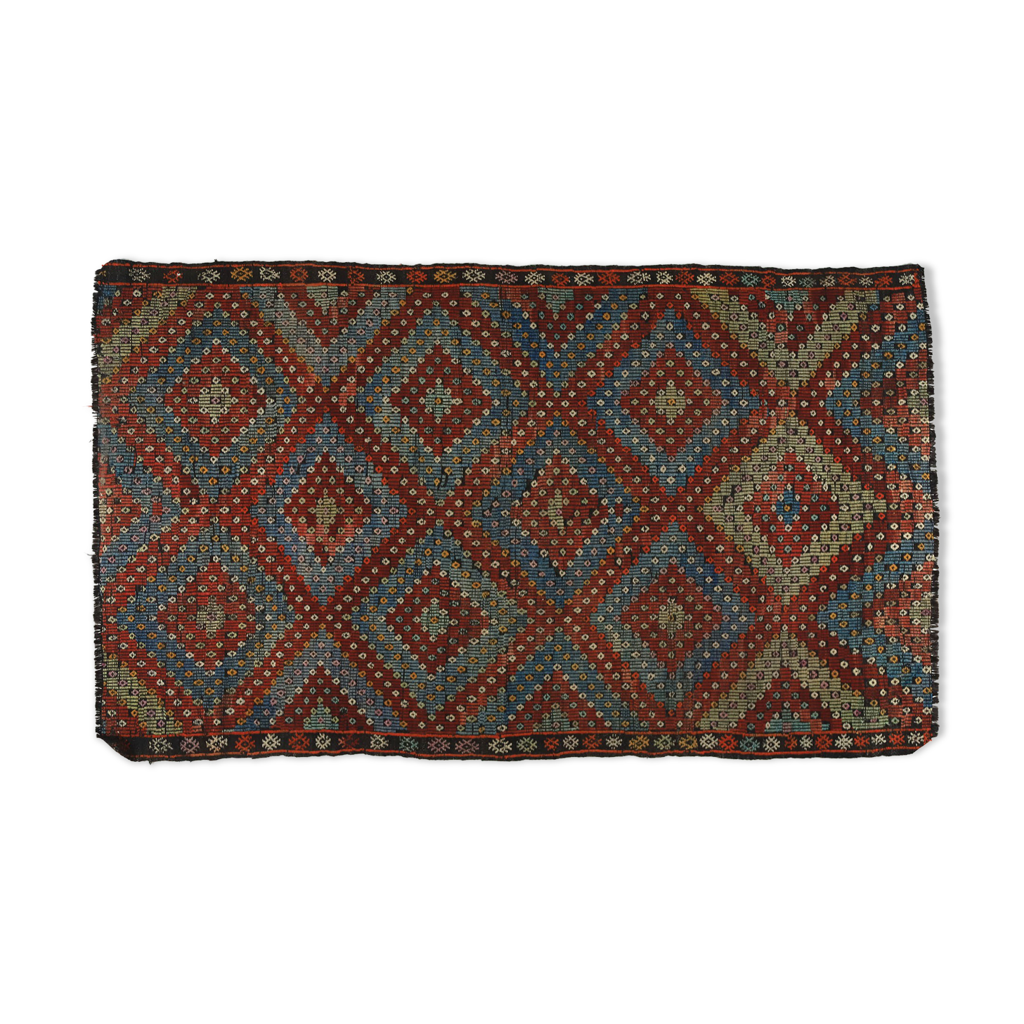 Anatolian handmade kilim rug 270 cm x 160 cm