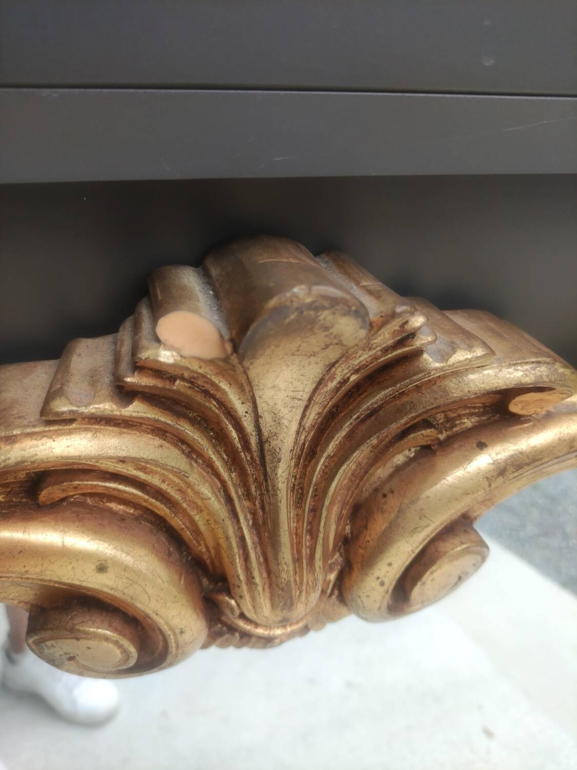 Old large golden mirror