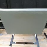Gray skai chrome design armchair