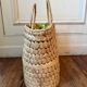 Panier en osier années 70