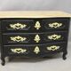 Curved Chest of Drawers in Black Lacquered Finish