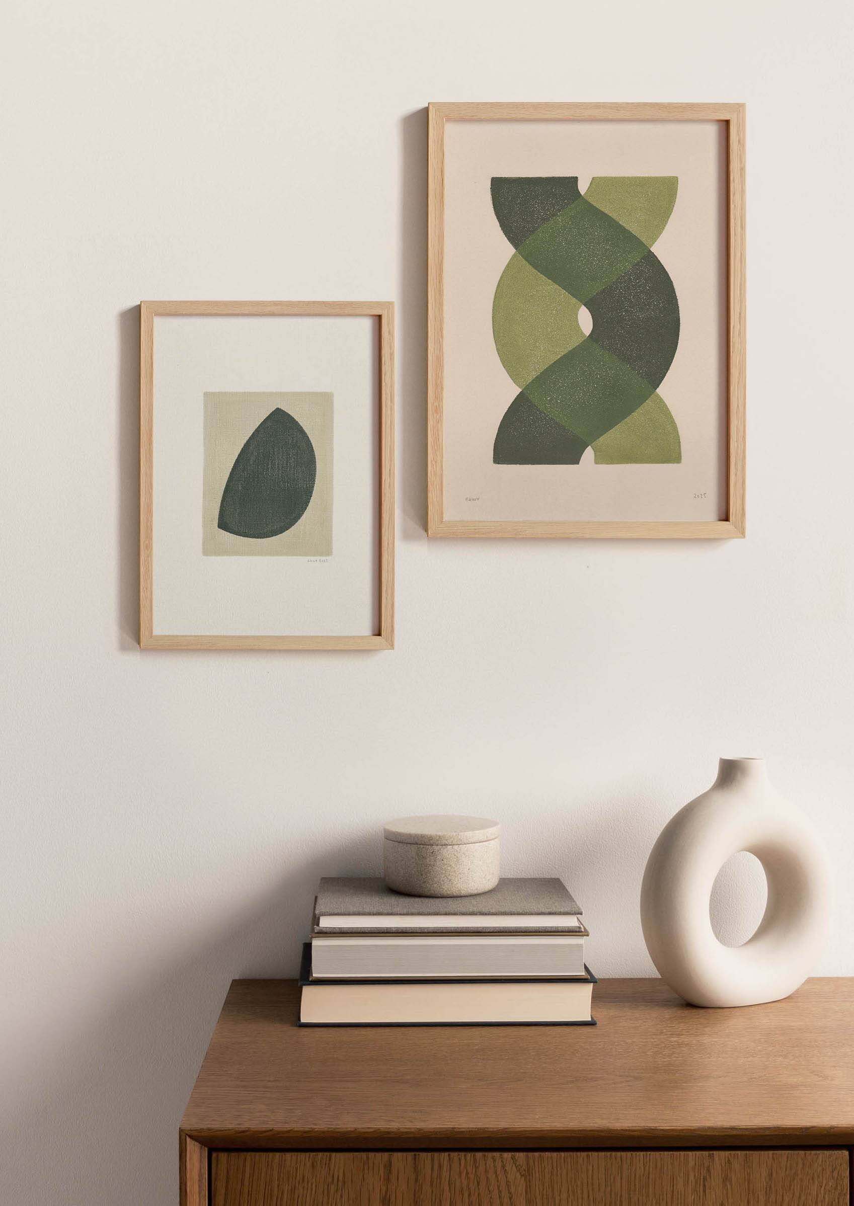 Abstract painting on M650 paper, signed Eawy