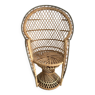 Rattan doll chair