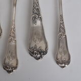 Silver metal housewife monogrammed aj