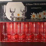 Lot flûtes et verres cristal D Arques Trocadero