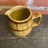 Old pichet terre de feu beige stoneware barrel shape