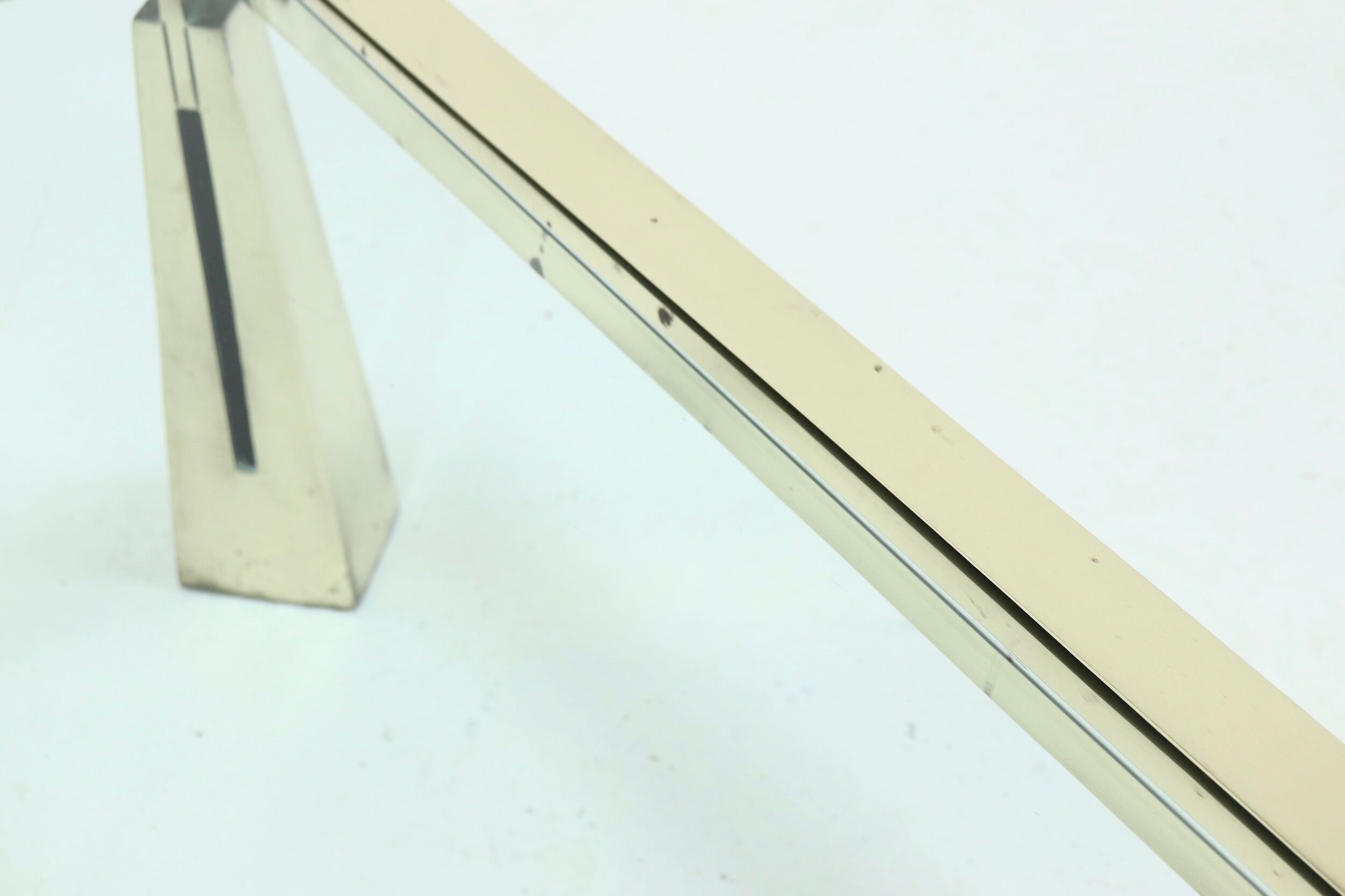 Solid brass sculptural coffee table by Peter Ghyczy 1980s