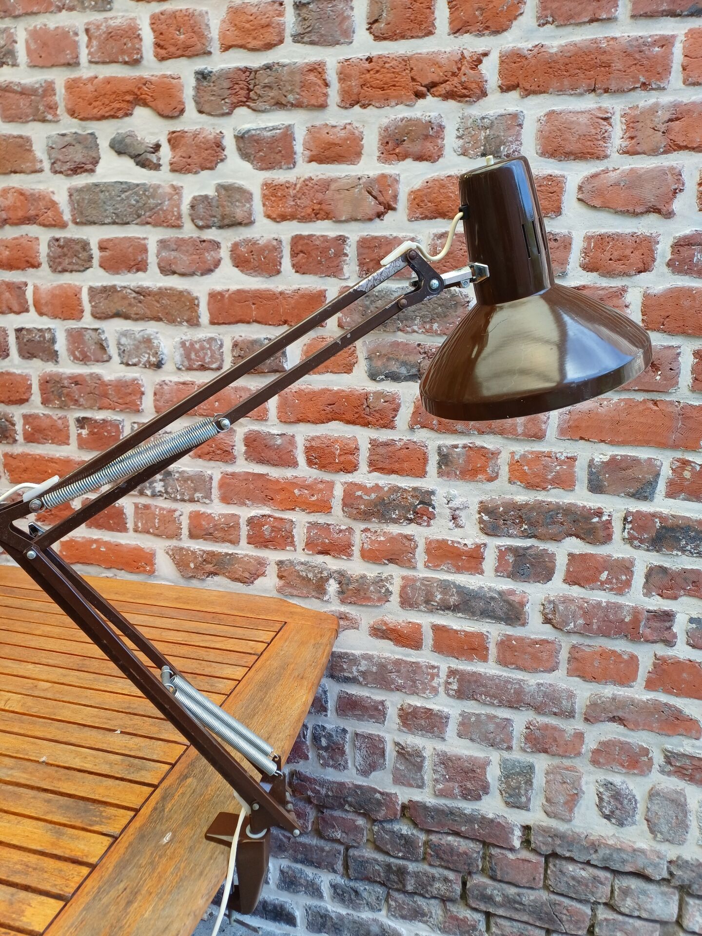 Lampe architecte Ledu marron 70's