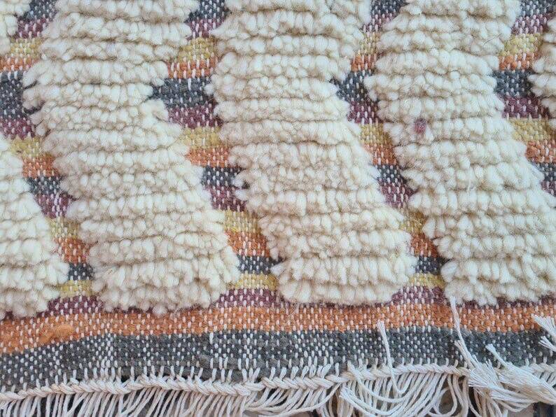 Traditional handmade carpet in pure Atlas wool, 2/3 m.