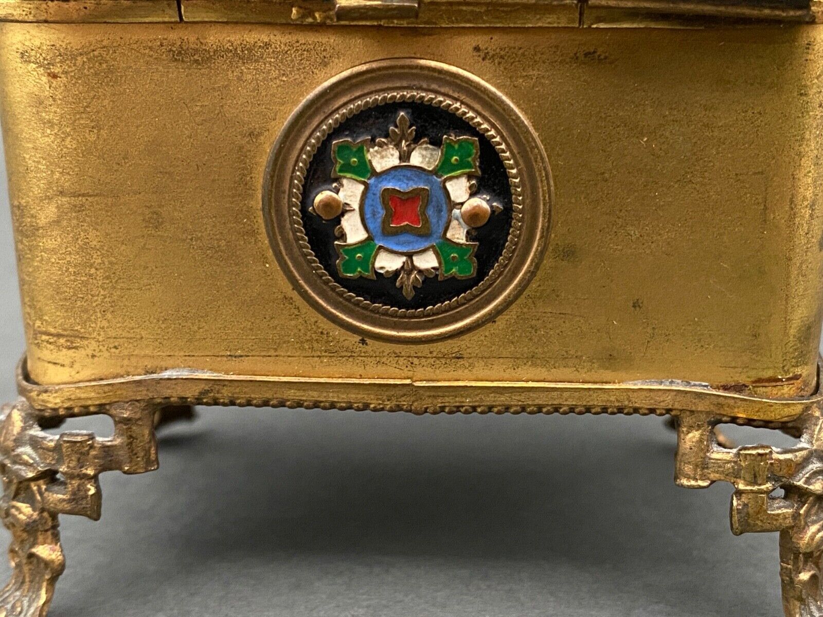 Cloisonné jewel box Napoleon III Faceted glass nineteenth