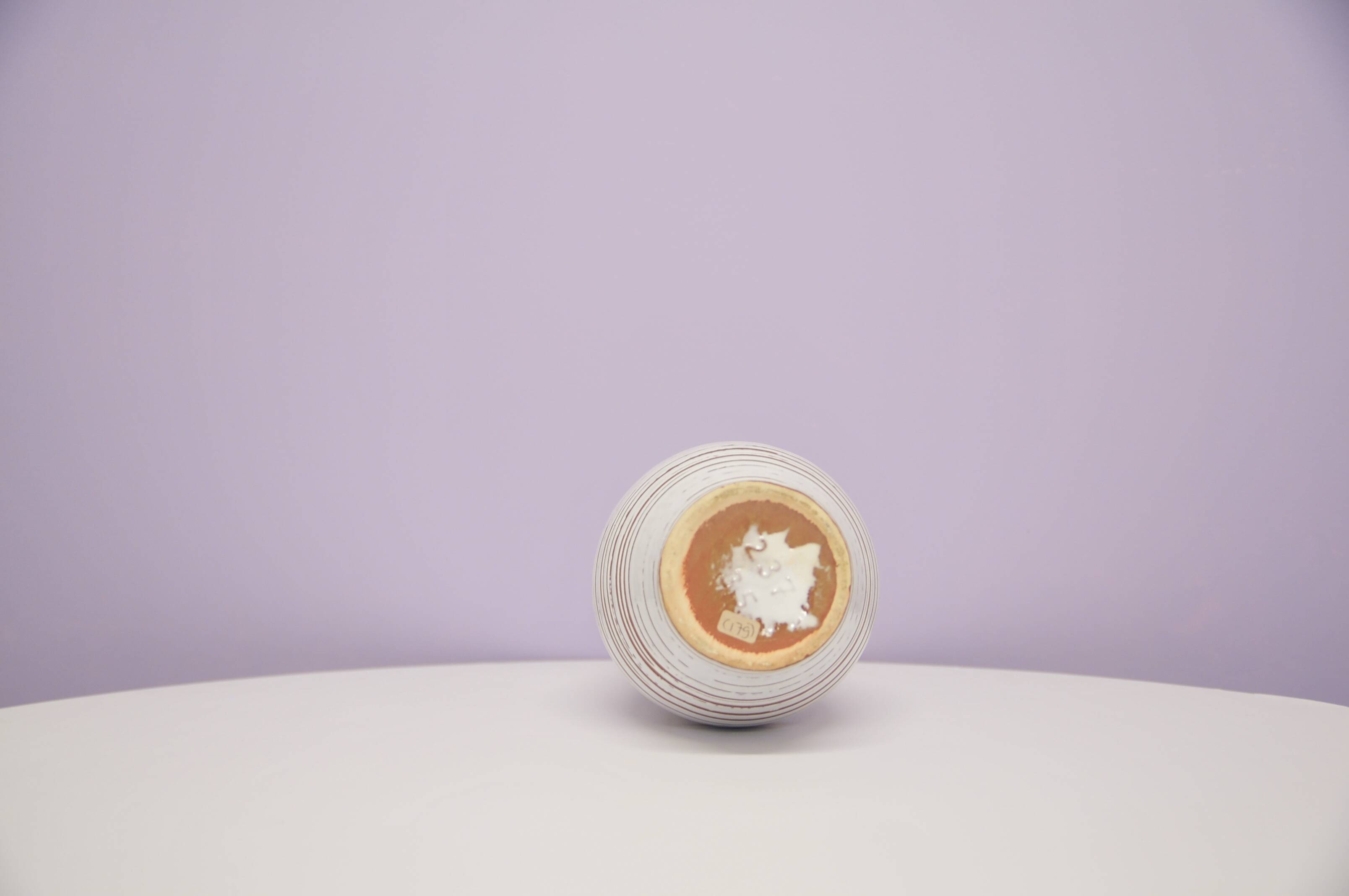 Vintage large white geometric west germany vase scheurich