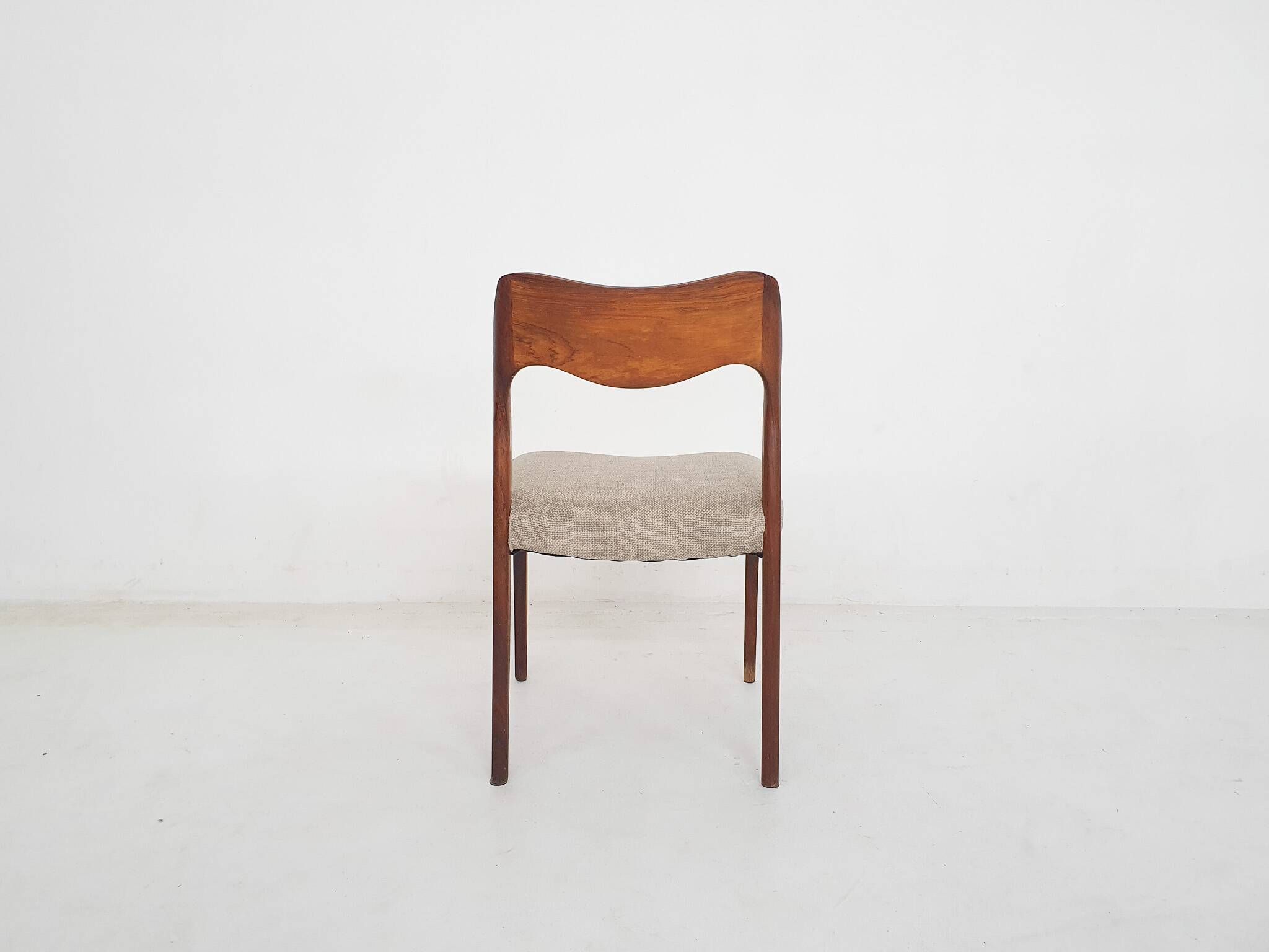 Teak dining chair model 71 by Niels Otto Moller for J.L. Moller Mobelfabrik, Denmark 1960's