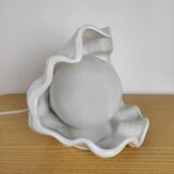 Vintage opaline globe shell lamp
