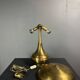 Midcentury Italian modernist brass dome mushroom table lamp, 1960s
