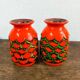 Lot de 2 vases jasba ananas orange