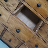 Large German Pine Industrial Apothecary / Shop Cabinet, 1950s