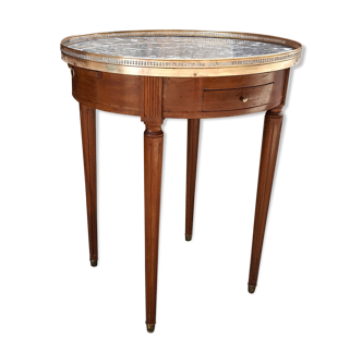 Side table Bouillotte Louis XVI black marble