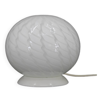 Lampe de table en verre des années 1980, Italie