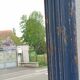 Old blue wooden mirror