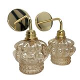 Set of 2 gold wall lights