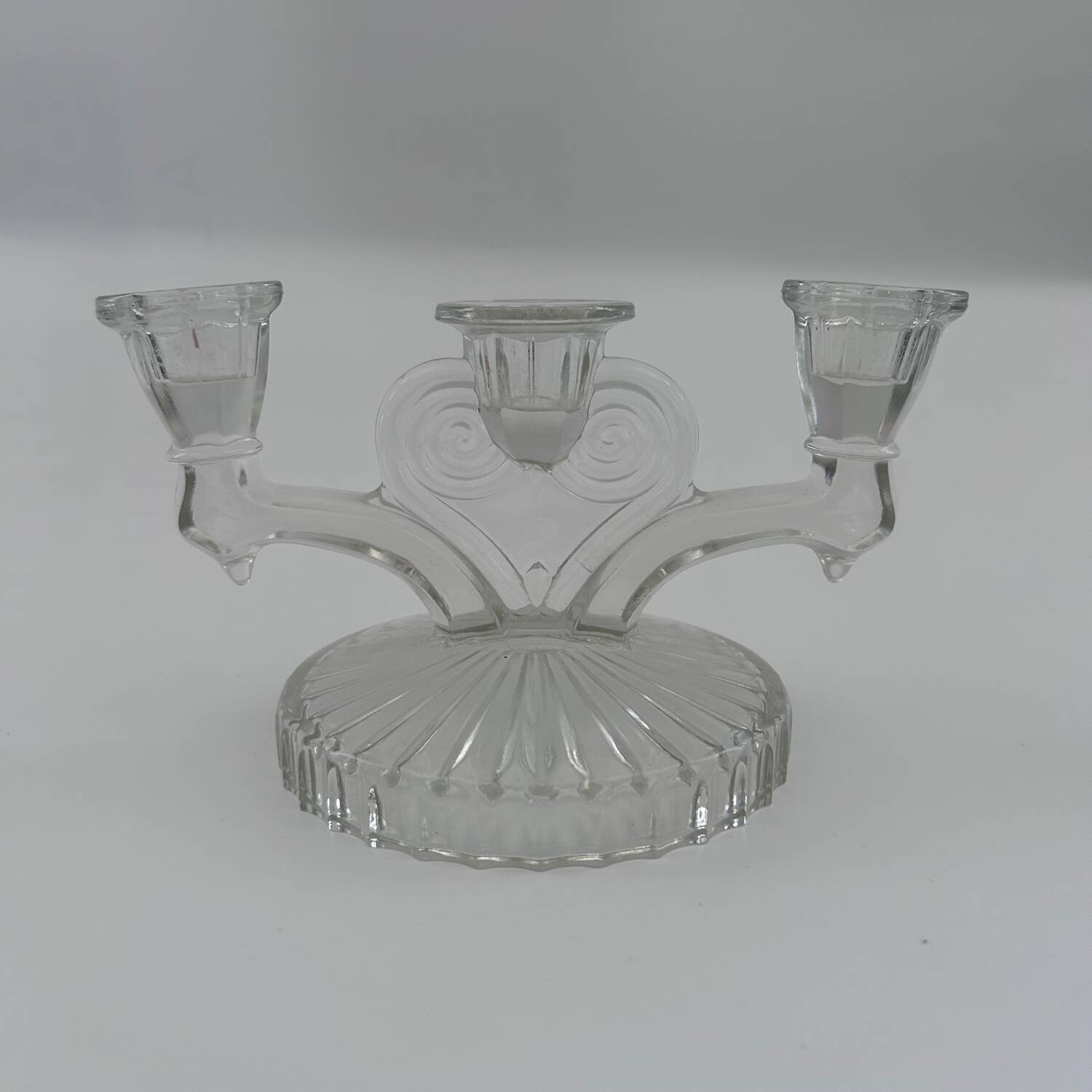 Glass candle holder