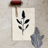 Original lino print "Zweig I"
