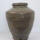 Vase ancien en grès craquelé gris-vert kaki