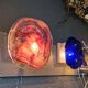 Pink veined blown Murano glass wall light, 1970s