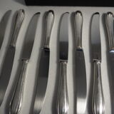 12 SFAM cheese knives in its dark chocolate case