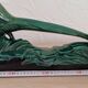 Grand Faisan en céramique émaillée vert émeraude Art Déco – 43 cm