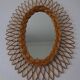 Italian Rattan Mirror, 1960s