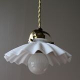 Vintage pendant lamp in opaline