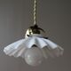 Suspension vintage en opaline plissee