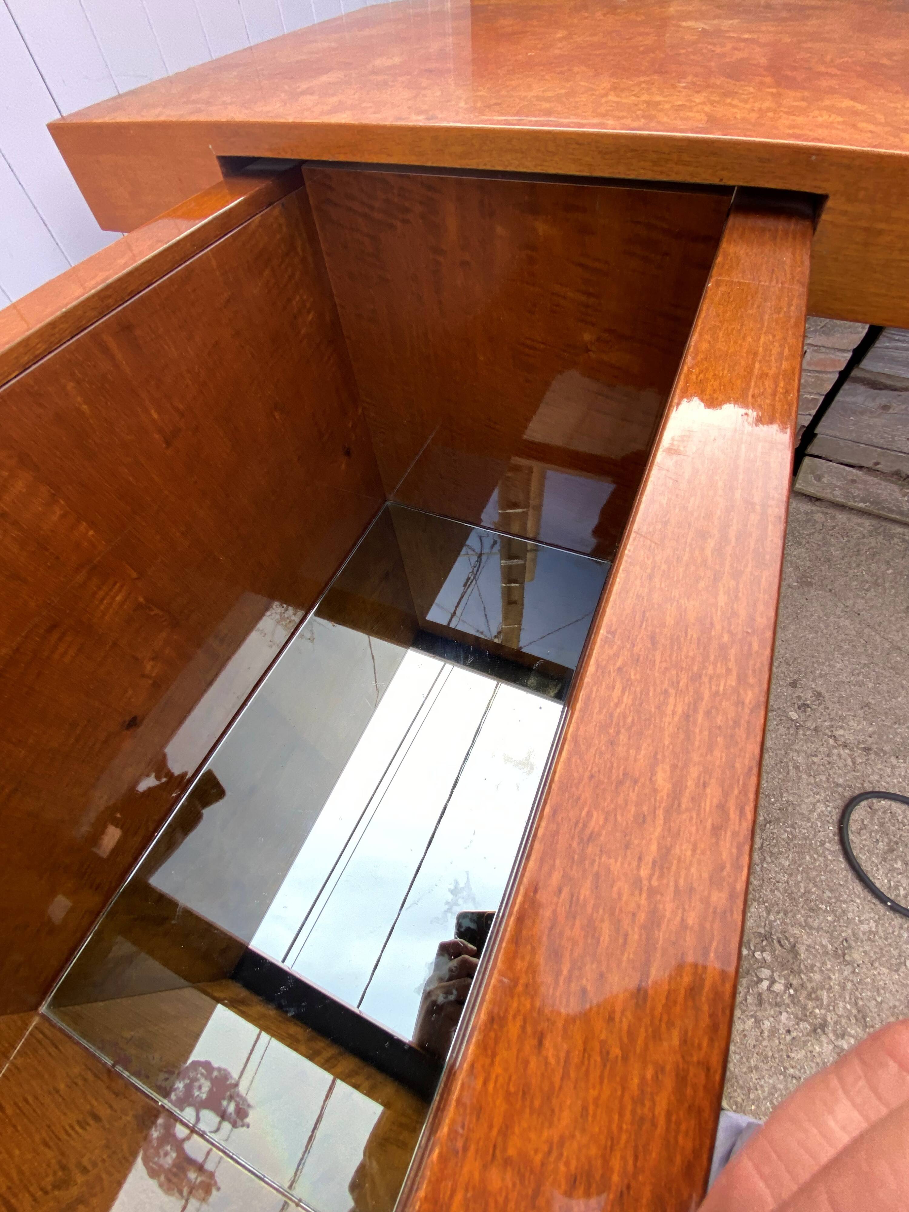 Elm burl coffee table/bar