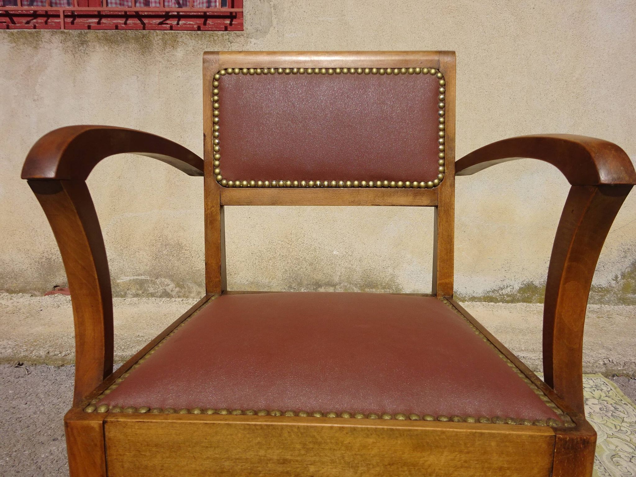 Matching Art Deco seats: 1 bridge armchair and 2 chairs.