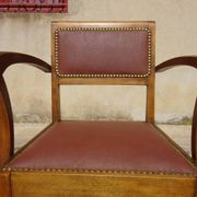 Matching Art Deco seats: 1 bridge armchair and 2 chairs.