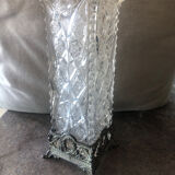 Vintage transparent glass vase