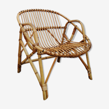 Tub rattan armchair