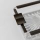 Vintage Art Deco ashtray in glass - crystal glass and metal - timeless design from Italy in the 1930s - glass art, elegant gift idea, table decoration.