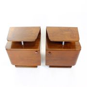 Ensemble de deux tables de chevet Bauhaus, Tchécoslovaquie, années 1950