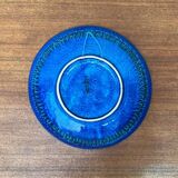 Large wall plate Rimini Blu Italian mid-century by Aldo Londi for Bitossi, 1960s.