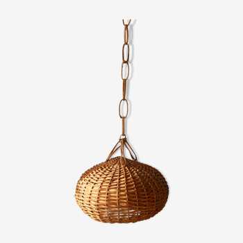 Vintage hanging "ball" rattan